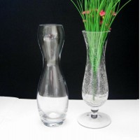 Transparent glass vase