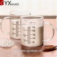 High Borosilicate glass measuring cup With Calibration