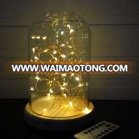 glass dome with LED lights and remote control