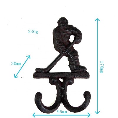 Home decoration rustic cast iron coat hook creative modeling hooks