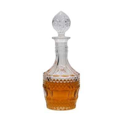 7- Piece Engraved Glass Decanter & Whisky Glasses Set Elegant Whiskey Decanter with Ornate Stopper