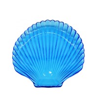 Hand-made ocean series colored glass snack plates