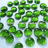 Colorful flat back glass beads for fire pit decoration