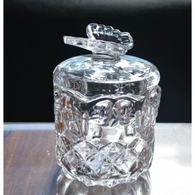 wholesale embossed glass candy jar glass jar