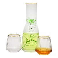 Amazon Hot Selling Juice Glass bottle Beverage Glass Water Carafe