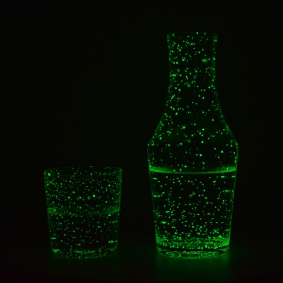 Fluorescent Glass Bottle Engraved Glass Jug Unique Whisky Glasses Bottle Set