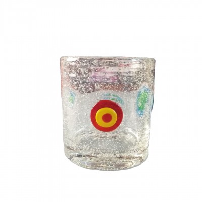 Wholesale Adorable Drinking Glass Handmade Colored Bubble Glass Tumbler