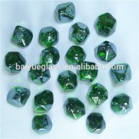 Hot sale art diamond  beatiful  brilliant color glass bead glass pebbles for playgrounds/home decoration