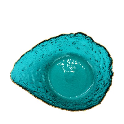 Wholesale Irregular Decorative Glass Salad Bowl Colored Glass Mixing Bowl