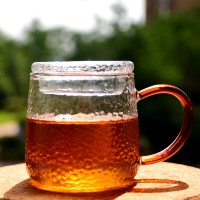 Handmade Glass Tea Mug With Lid High Borosilicate Glass Tea Cup Set