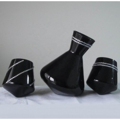 Handmade Black Colored luxury Whiskey Decanter Set