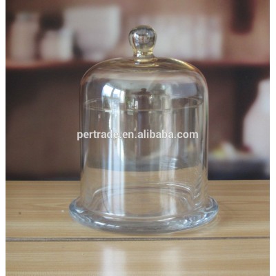 Glass Candle Jar With Glass Dome