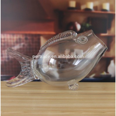 customized handmade glass fish shaped bowl