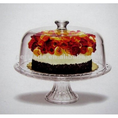 clear glass cake stand set