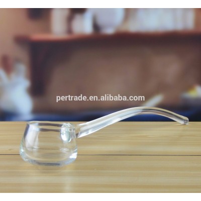 long handle glass spoon