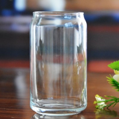 Customized beer drinking glass wholesale can shape glass crystal beverage water glass