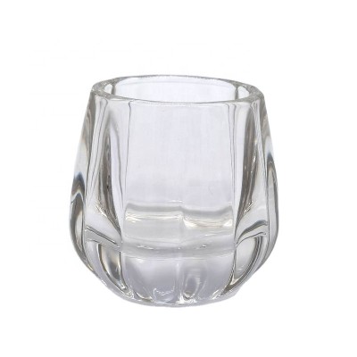 Pumpkin shaped glass candle holder embossed tealight holder decorative votive glass candle holder