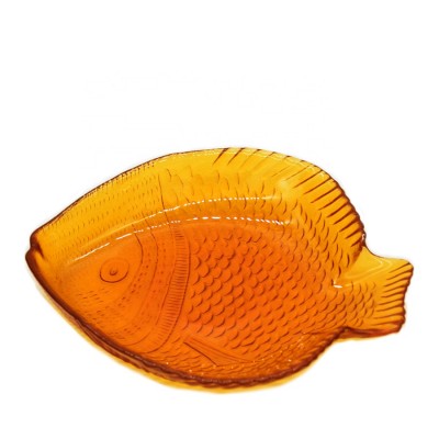 Unique Fish Shaped Glass Fruit Dish Handmade Colored Glass Serving dishes