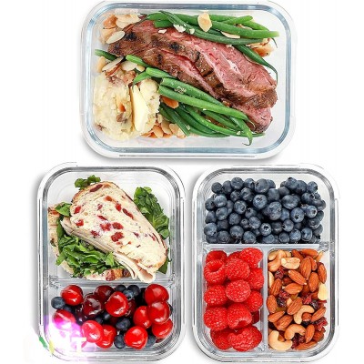 Glass Food Storage Containers with Locking Lids Glass Lunch Bento Boxes